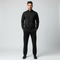 Men's Classic Black Fleece Tracksuit (Zip-Up)