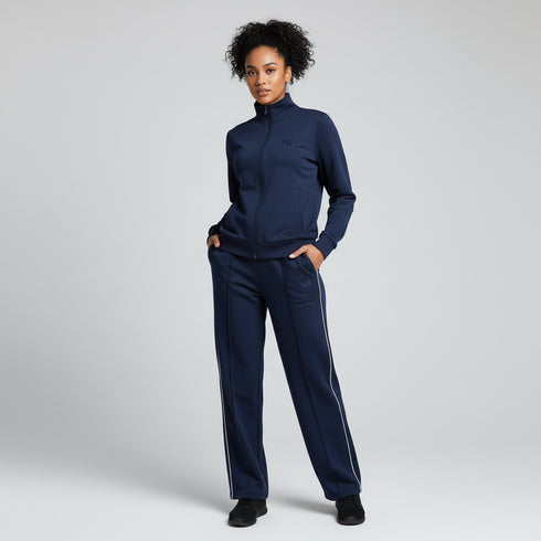 NexWear Premium Navy Fleece Tracksuit for Her (Zip-Up)