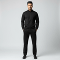 Men's Classic Black Fleece Tracksuit (Zip - Up) - NextWear.pk