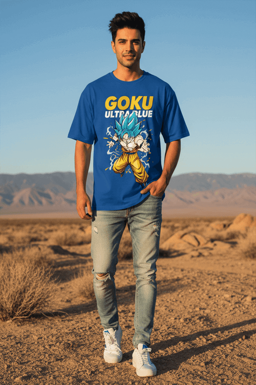 Goku Super Saiyan Blue - "Ultra Blue" Oversized - NextWear.pk
