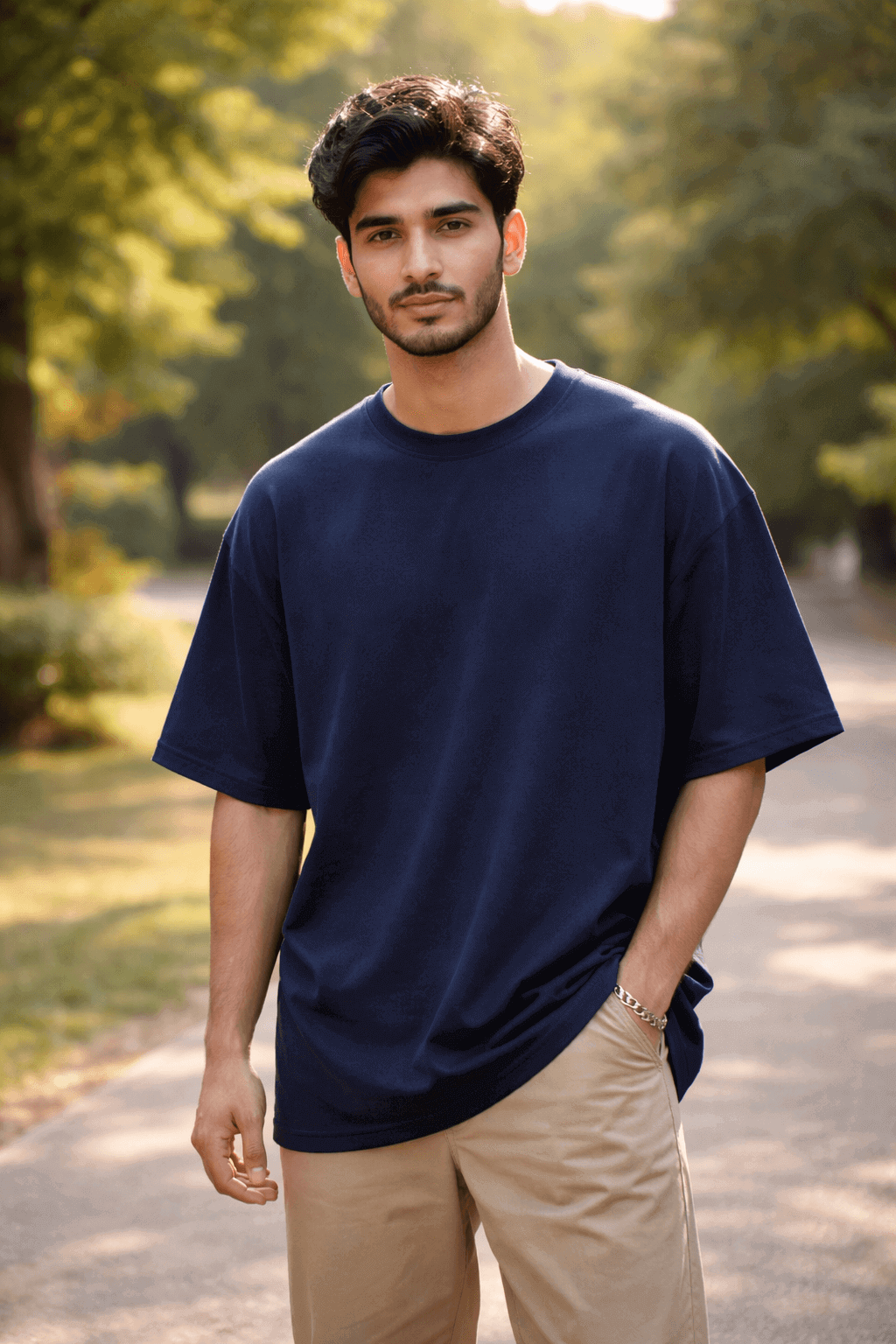 Men's Premium Oversized Heavyweight T-Shirt – Midnight Navy - NextWear.pk