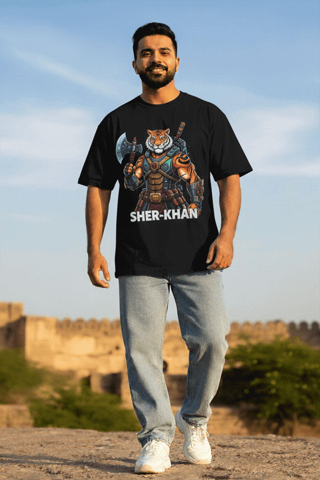 The Tiger Warrior Premium Oversized Tee - NextWear.pk