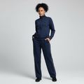 NexWear Premium Navy Fleece Tracksuit for Her (Zip - Up) - NextWear.pk
